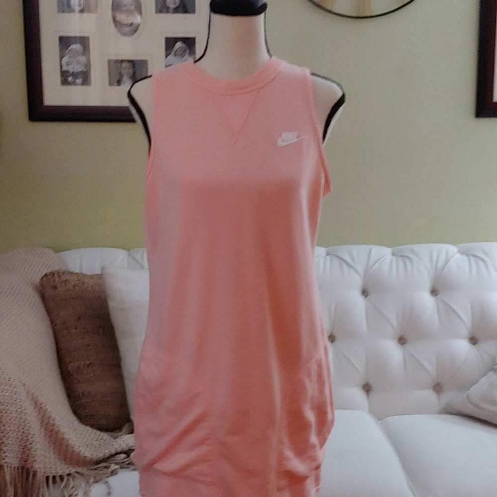 Nike pink sweatshirt dress